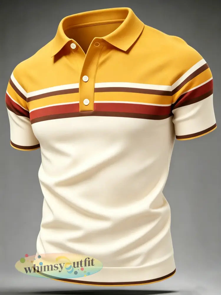 Retro poloshirt voor heren - C / S