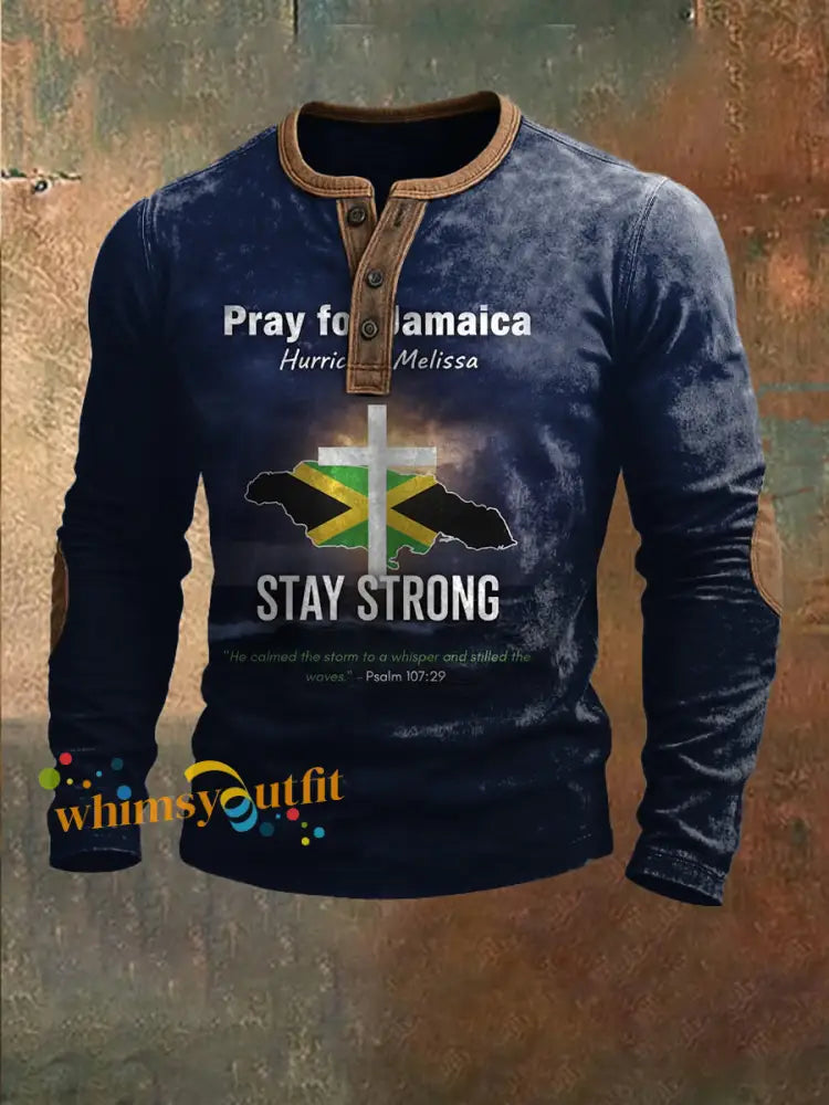 Retro Prays for Jamaica After Hurricane Melissa Henley Multicolour / S