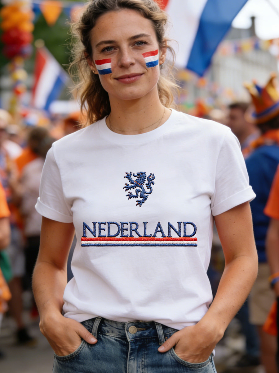 Dames Nederland-print casual T-shirt
