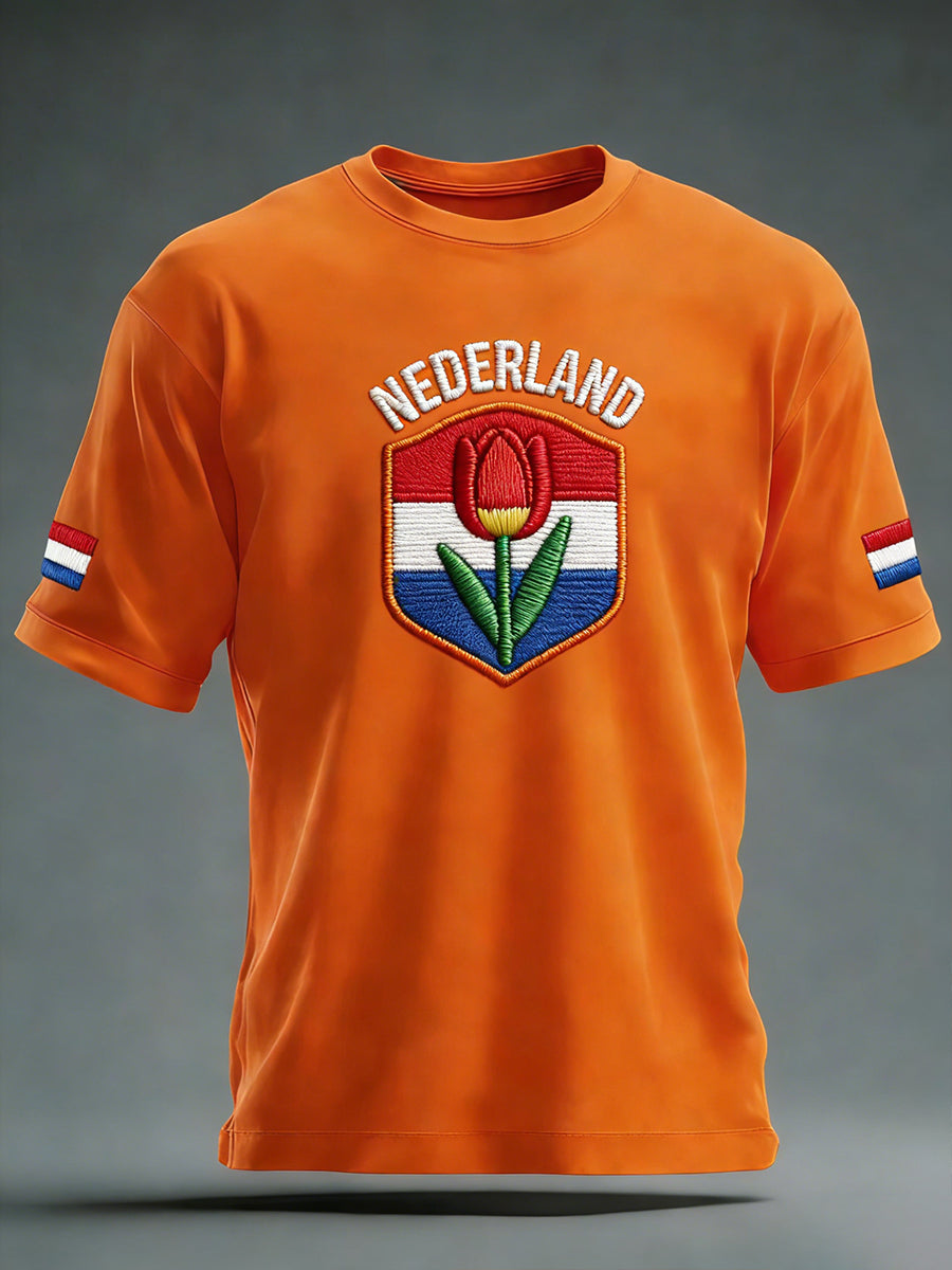 Nederlands T-shirt met kunstprint