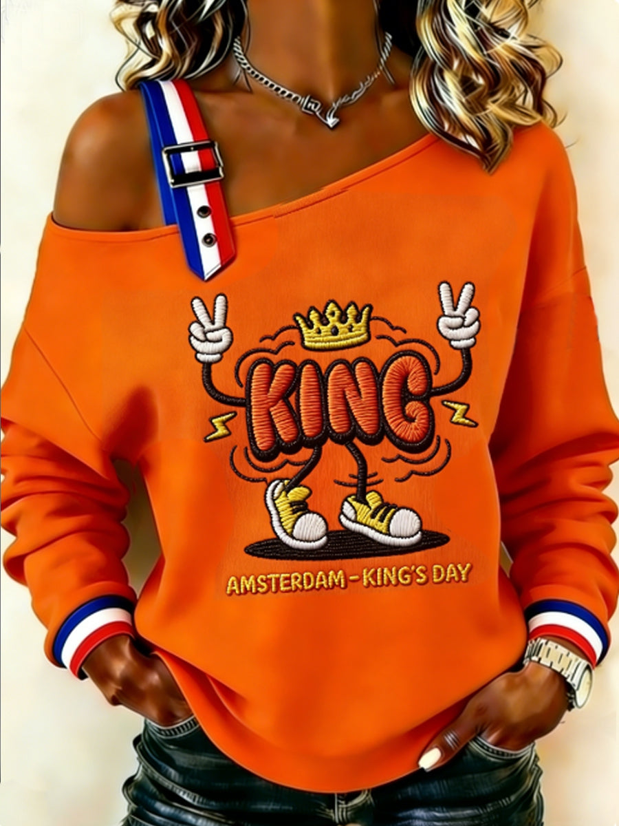 Dames Konings Dag Sweatshirt