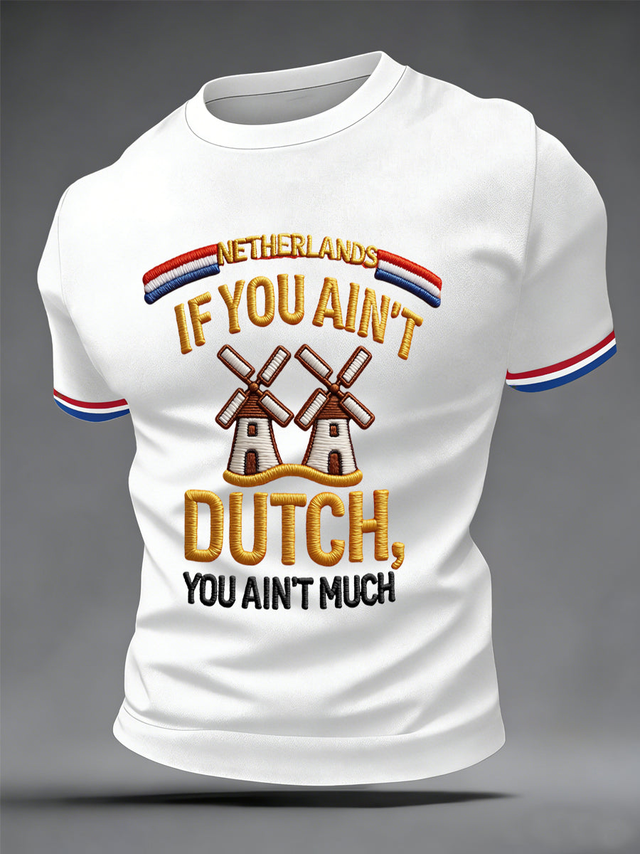 Nederland Proud Print Casual T-shirt voor heren