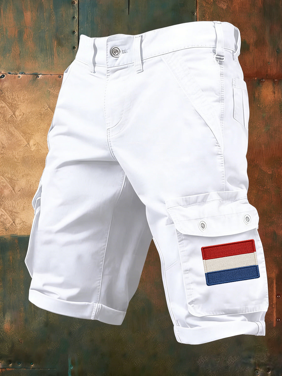 Heren Nederland Vlag Print Casual Korte Broek