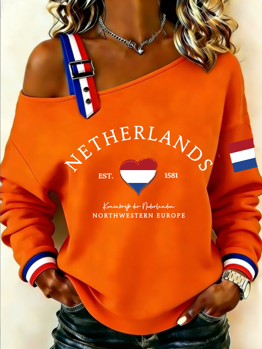 Dames Koningsdag-sweatshirt