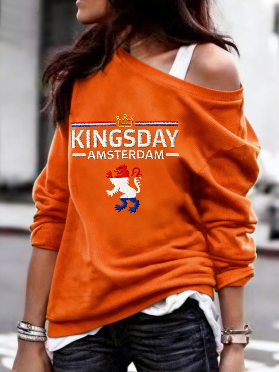 Dames Koningsdag-sweatshirt