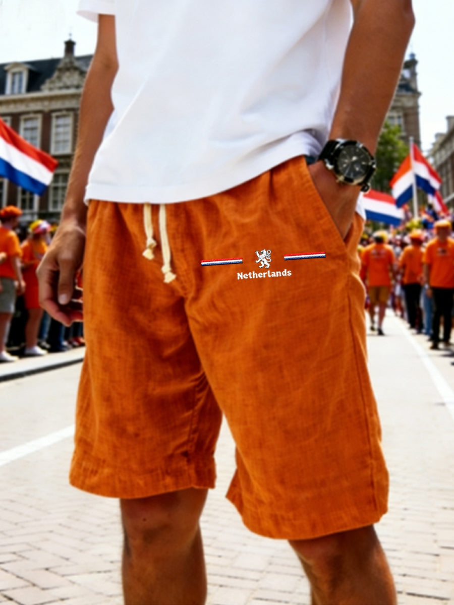 Heren Koninginnedag korte broeken