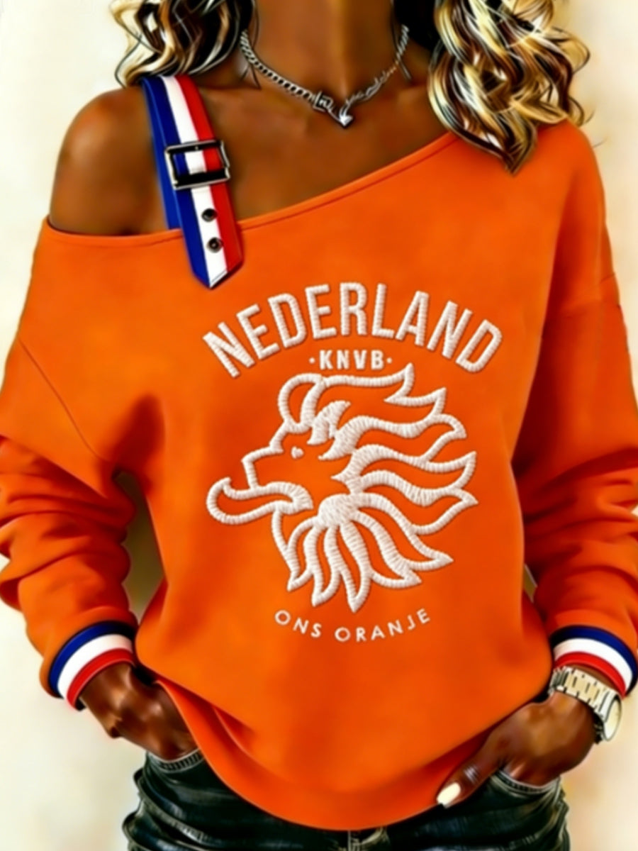 Dames Koningsdag-sweatshirt