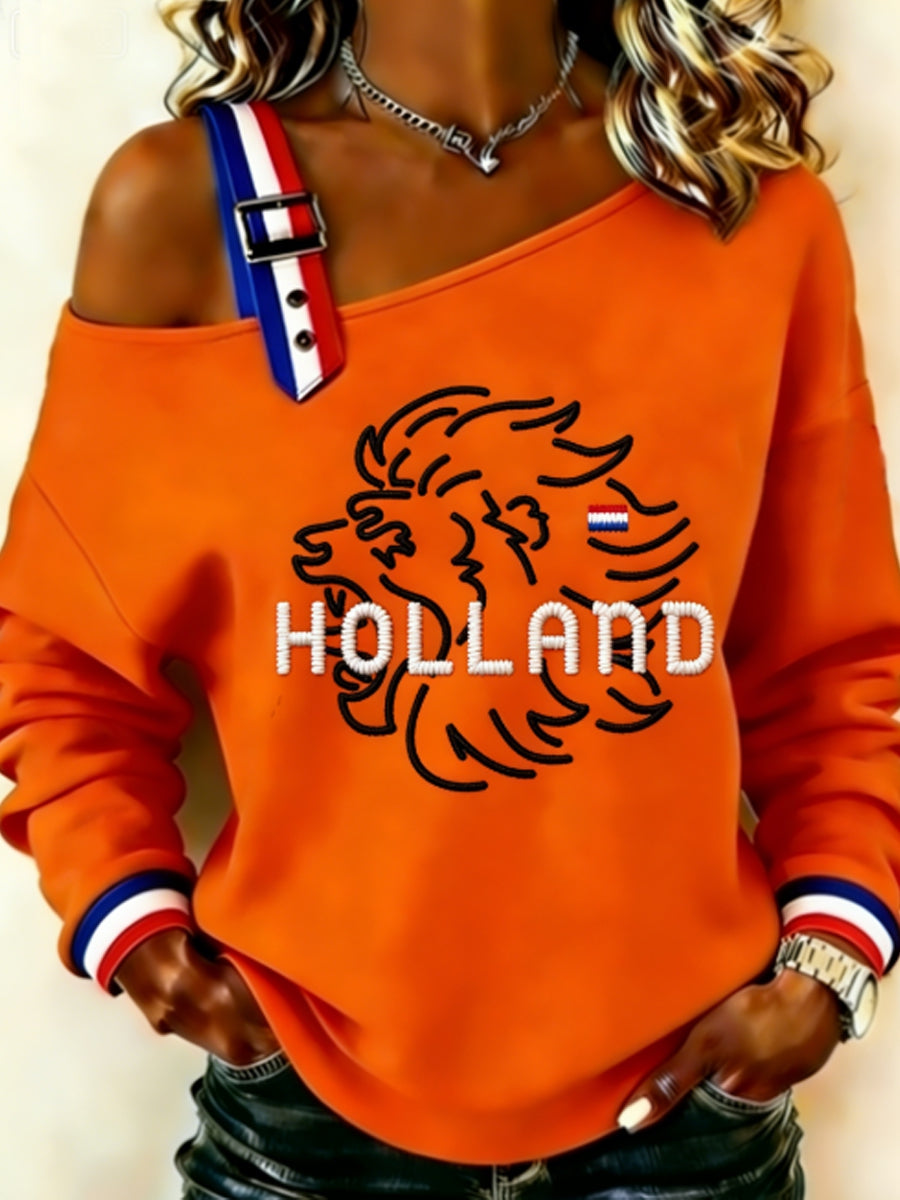 Dames Koningsdag-sweatshirt