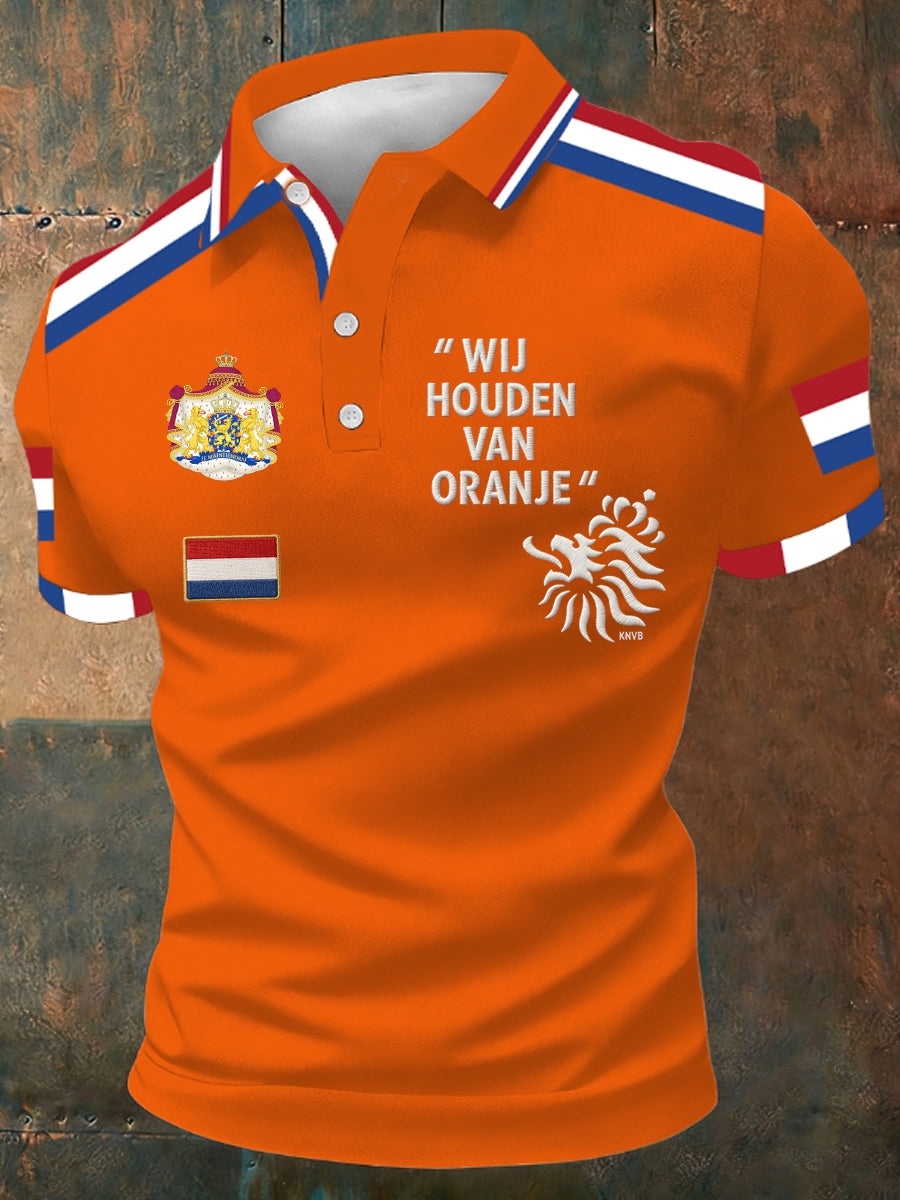Koningsdag poloshirt voor heren