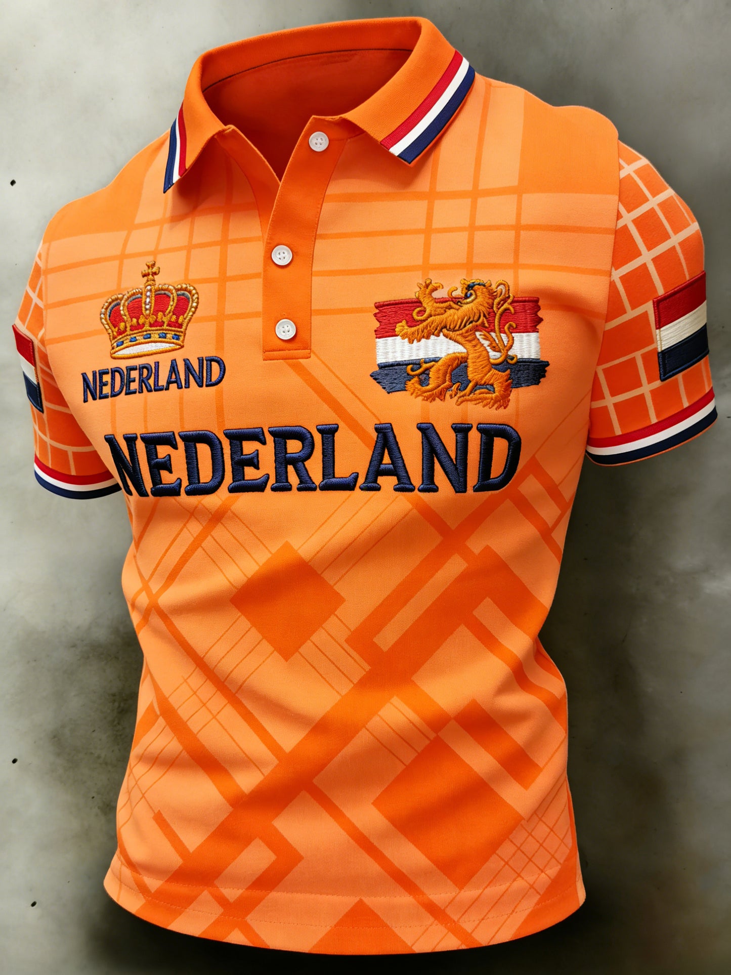 Herenpolo met koningsdagprint