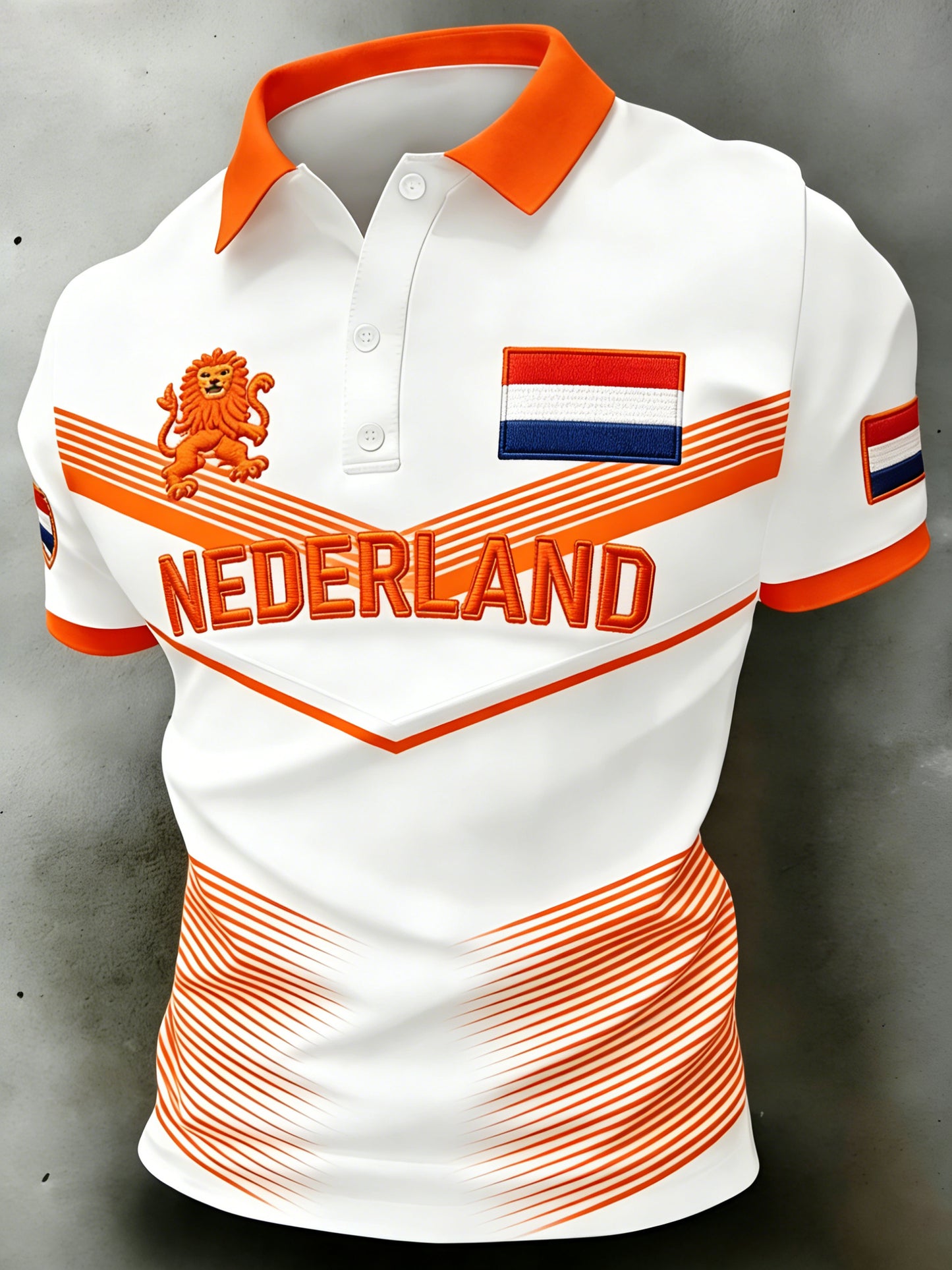 Herenpolo met koningsdagprint