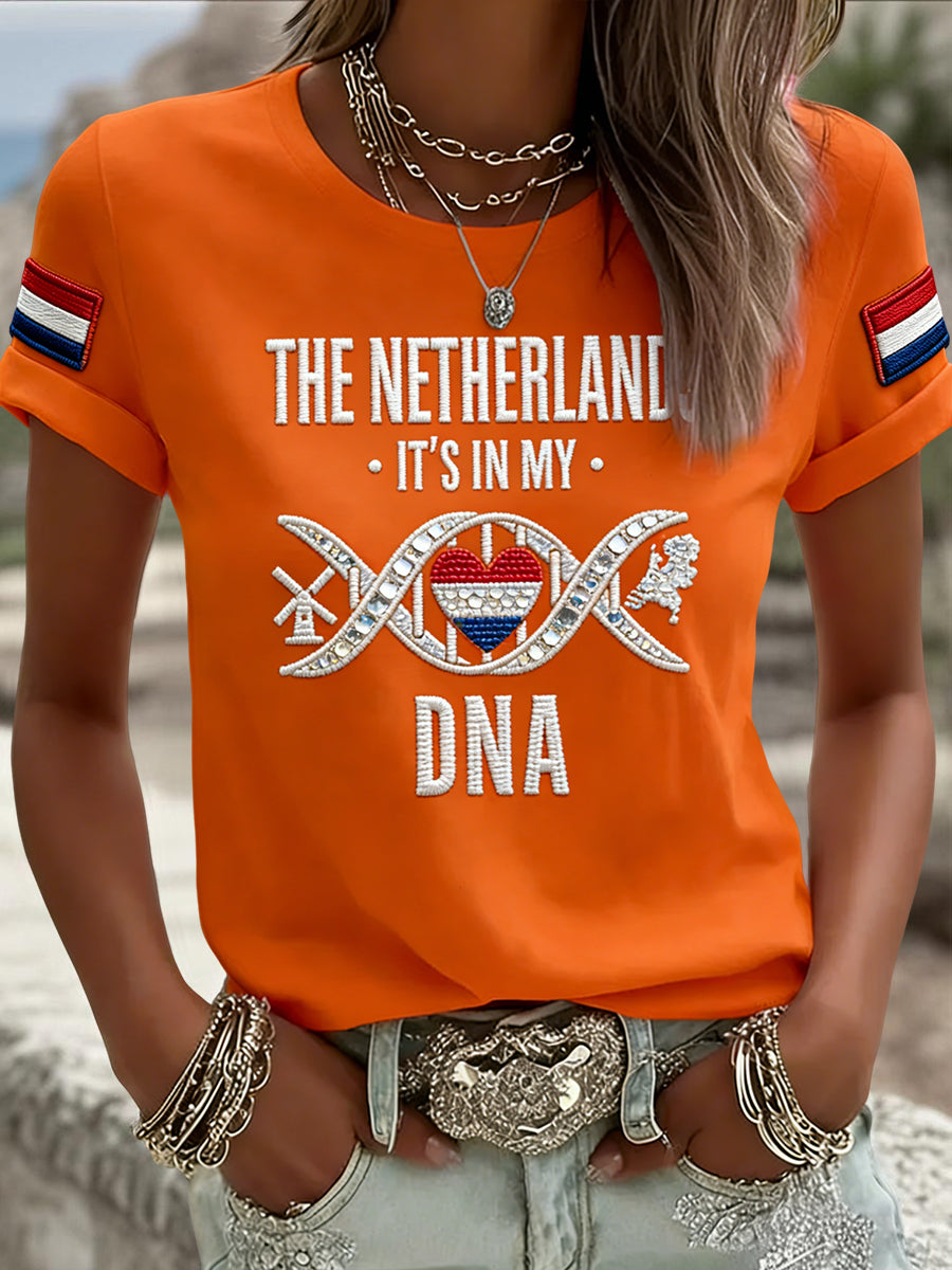 Dames Retro Koningsdag Liefdadigheid Casual T-shirt
