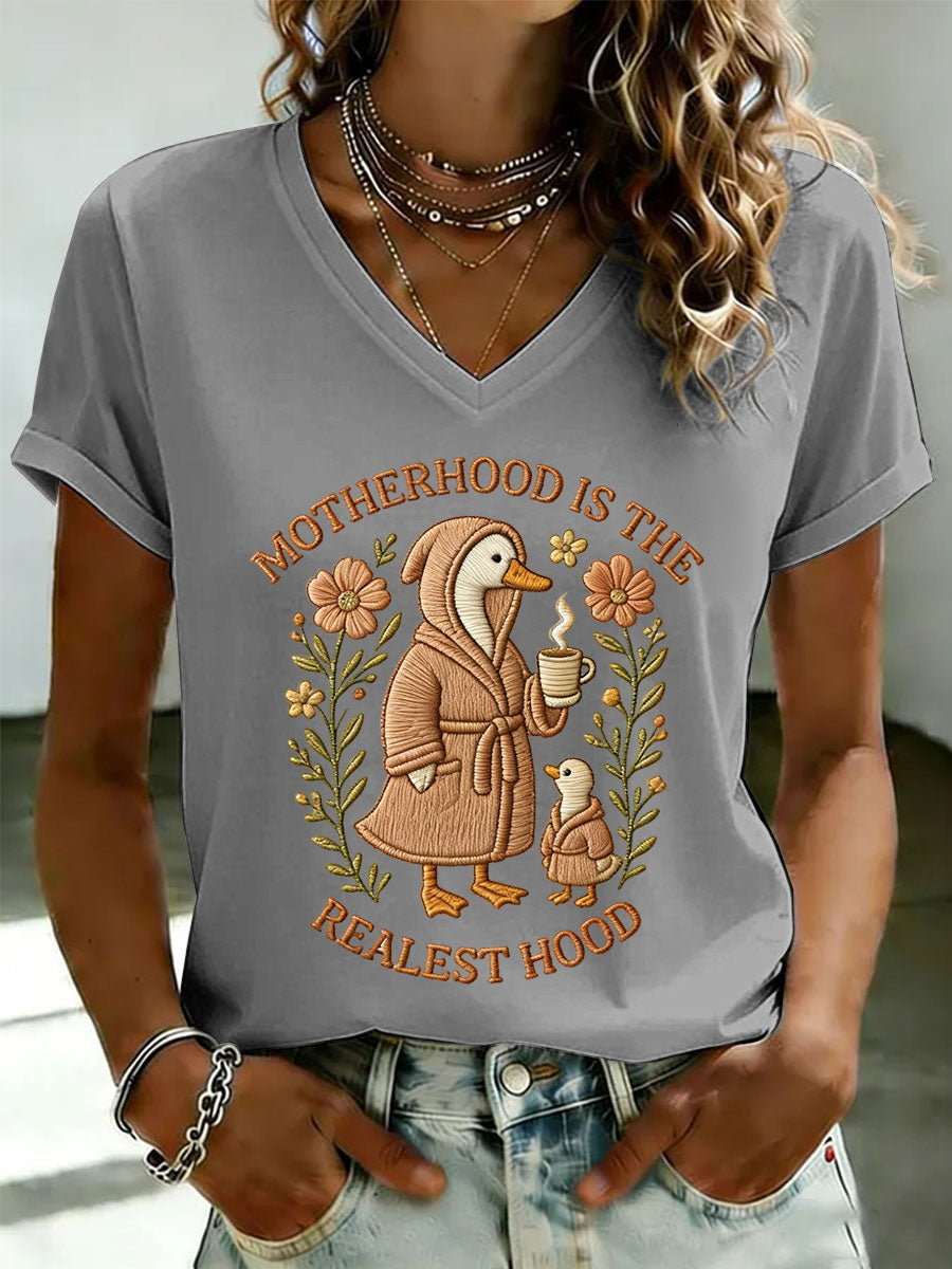 'Moederschap voor dames is de Realest Hood 'Gedrukt casual T-shirt