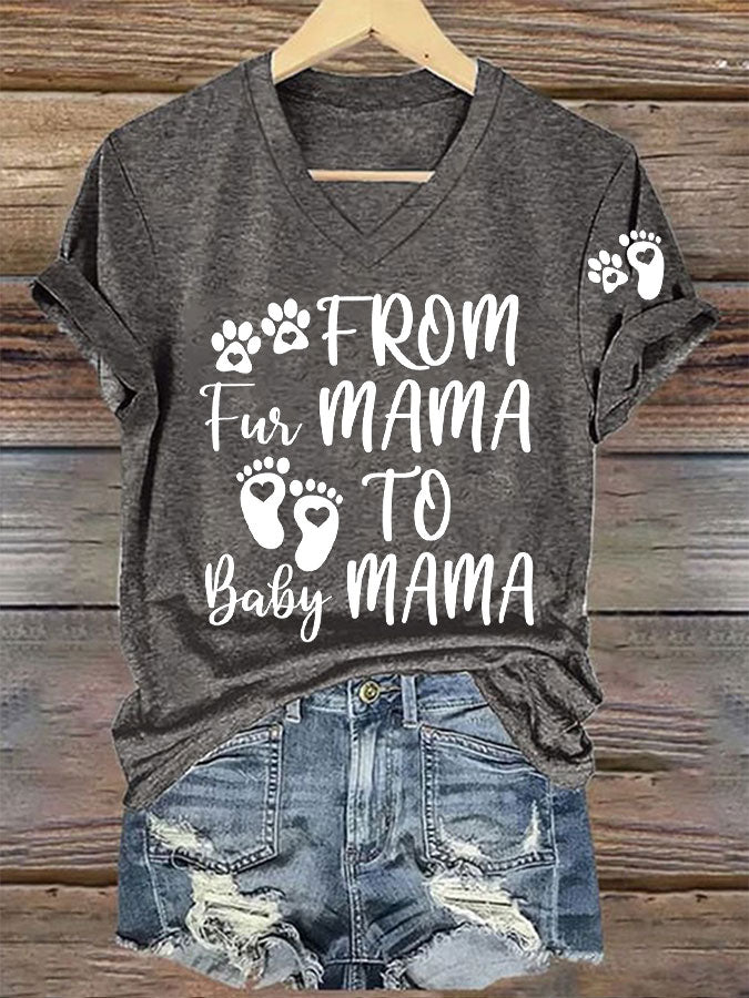 Moederdag voor vrouwen van bontmama tot baby mama geprinte bovenkant