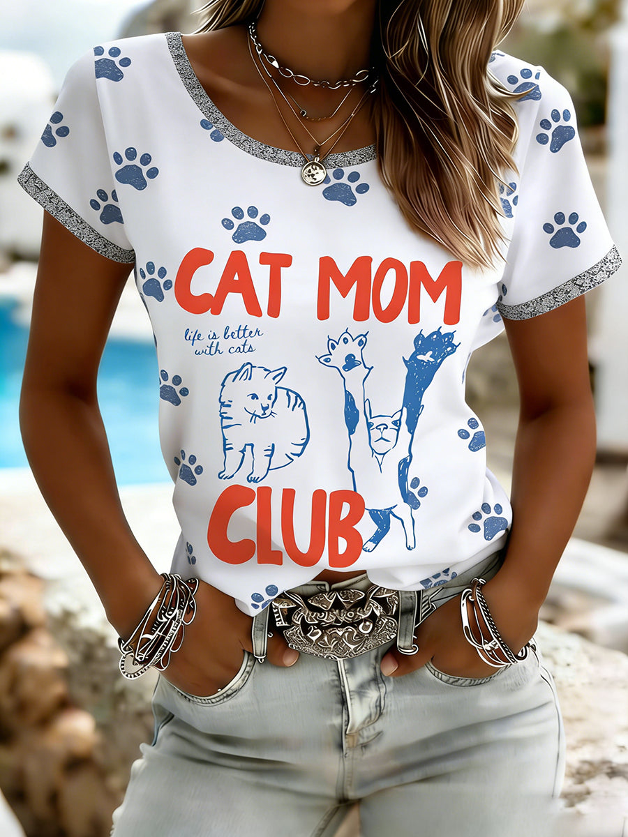 Damesmode Moederdag bedrukt casual T-shirt