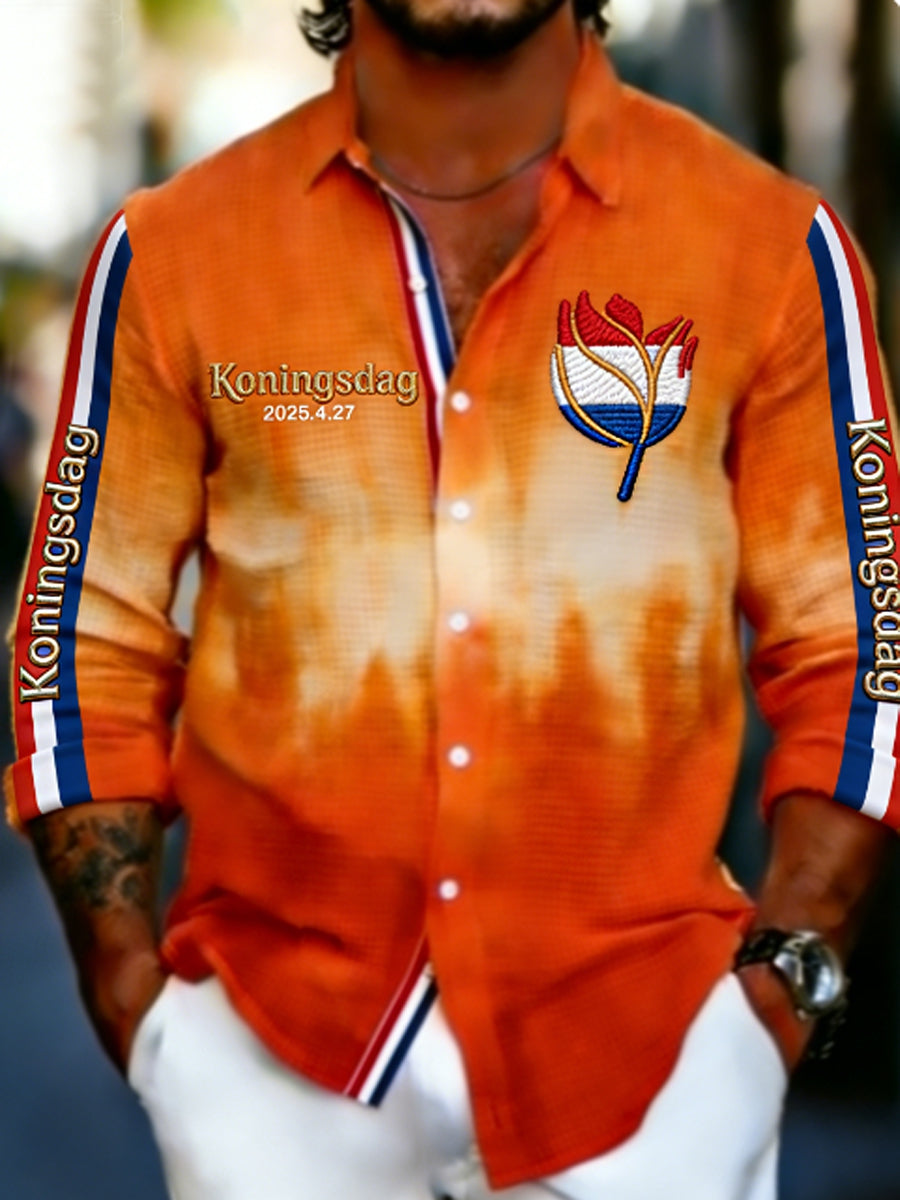 Heren Koningsdag Wafelshirt
