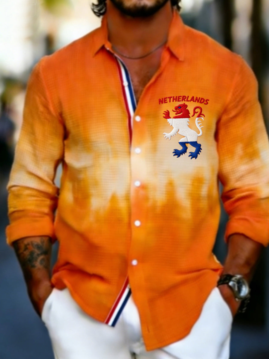 Heren Koningsdag Wafelshirt