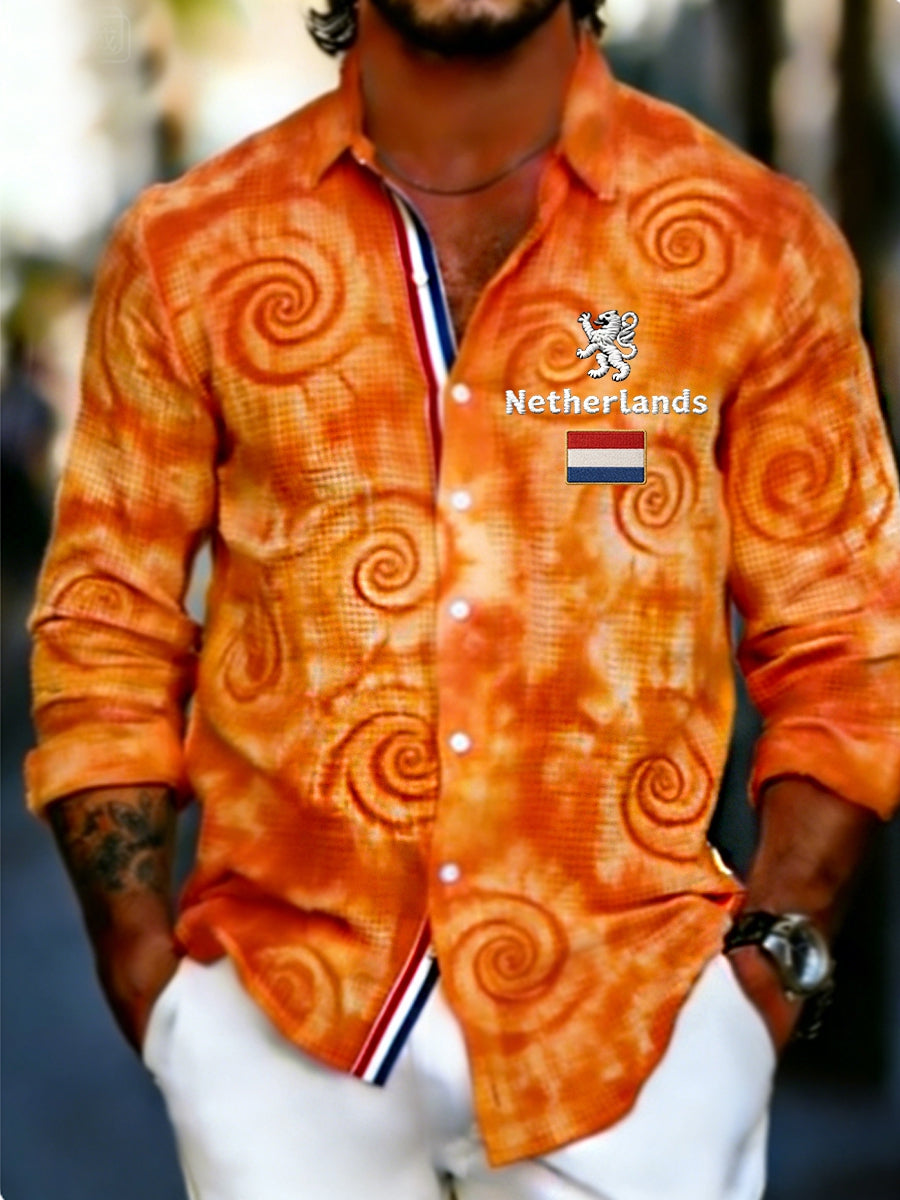 Heren Koningsdag Wafelshirt