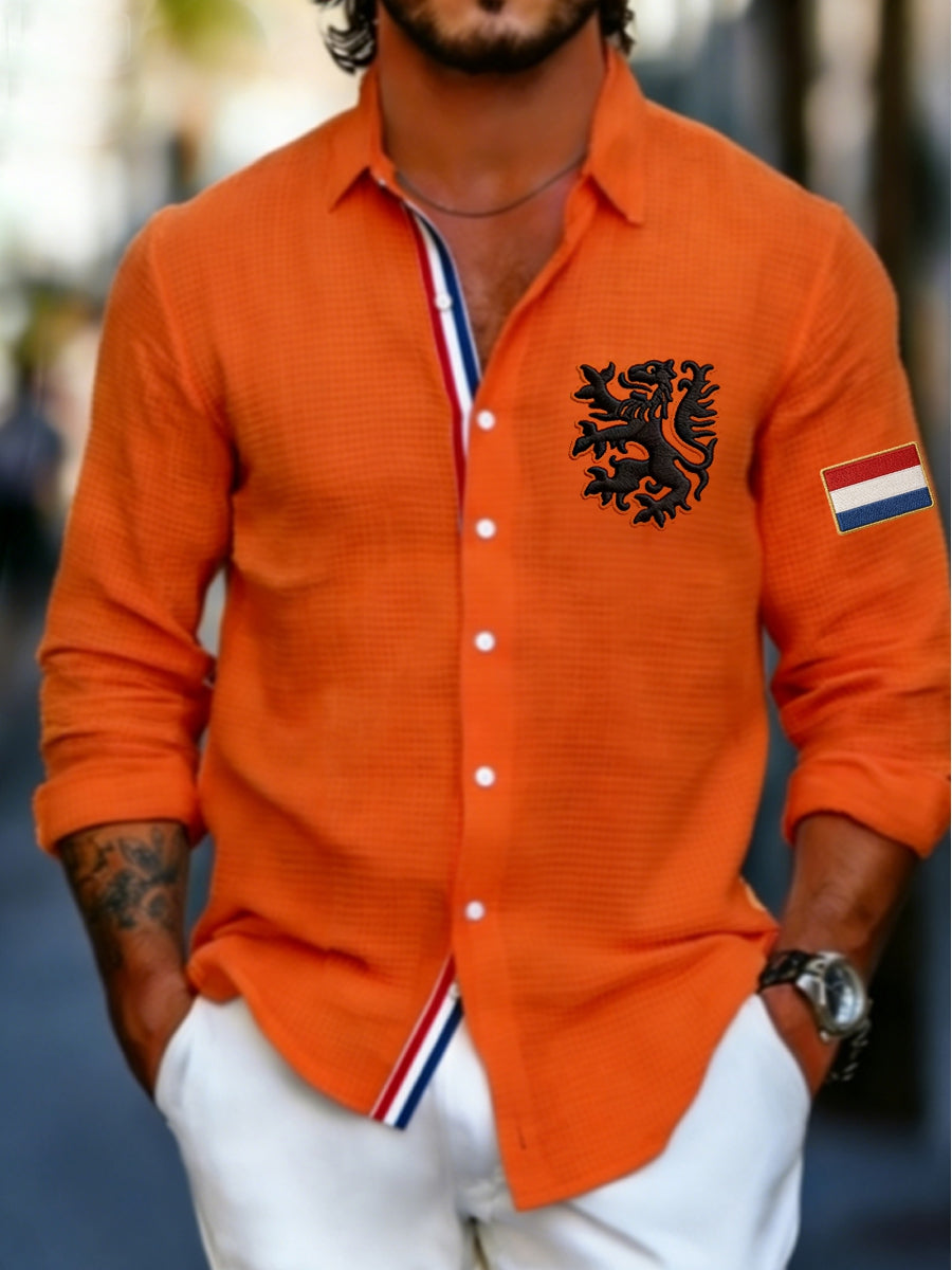 Heren Koningsdag Wafelshirt