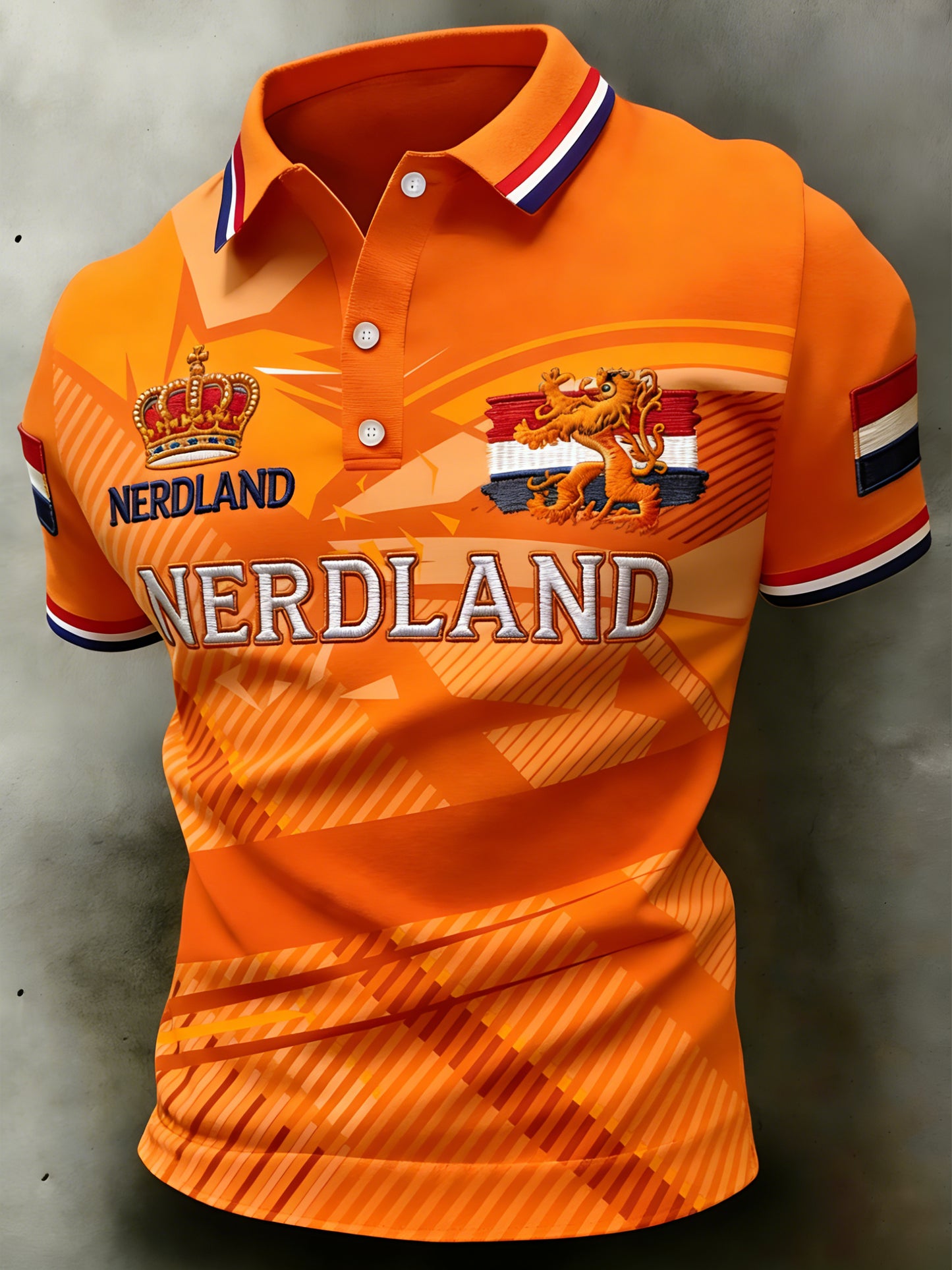 Heren T-shirt met koningsdagprint van katoen