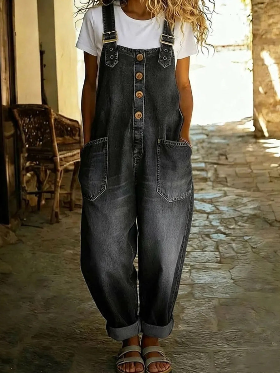 Casual denim jumpsuit voor dames