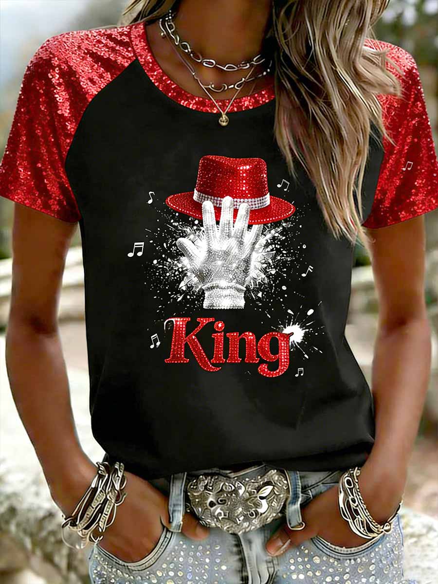 Dames vintage herdenkings-T-shirt met opdruk van de