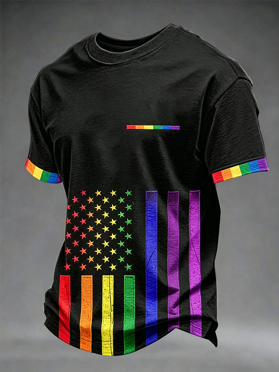 Pride-maand voor heren 'Wij The People Means Everyone' bedrukt kort mouwT-shirt