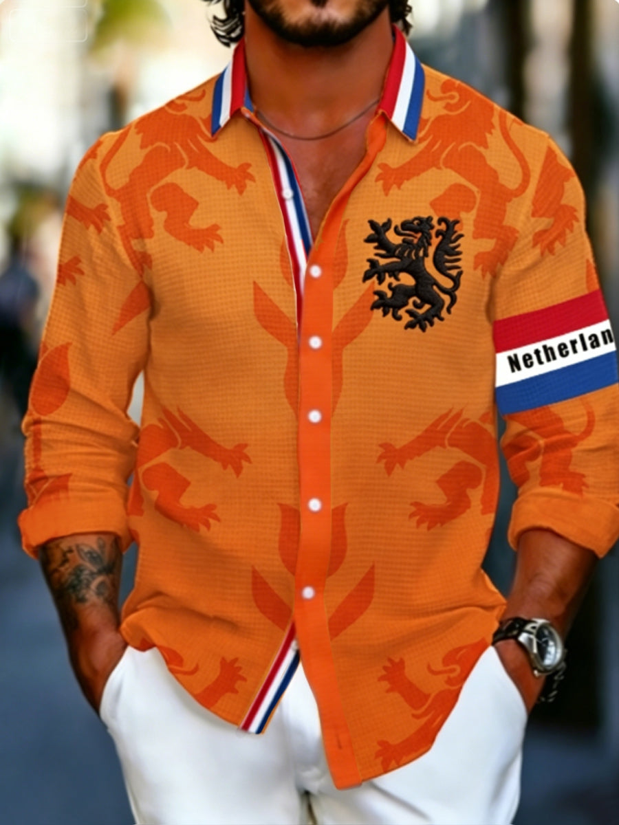 Heren Nederlands Wafelshirt