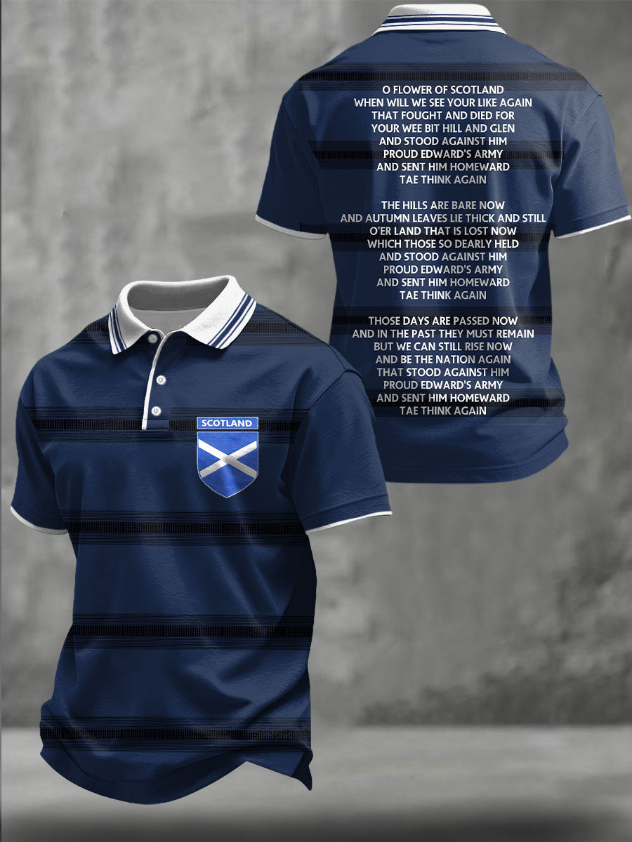 Heren Schotland Voetbal Fan Tartan Army Geprinte Casual Tops
