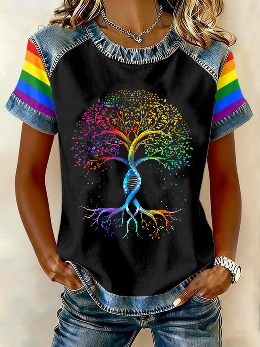Dames Trots Levensboom T-shirt met korte mouwen