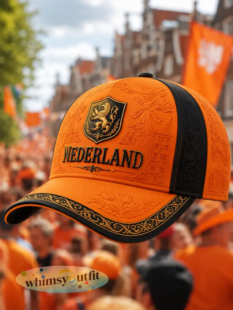 Uniseks Nederlandse printmuts - Sinaasappel / ÉÉN