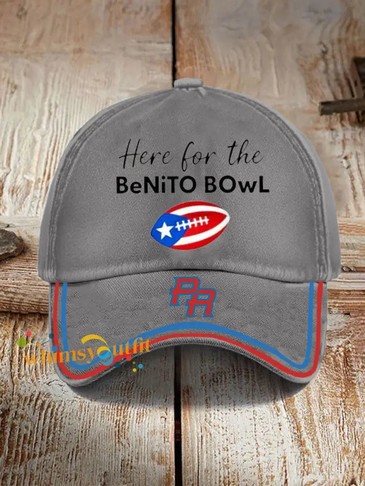 Unisex benito bowl Design Print Hat Gray / ONE