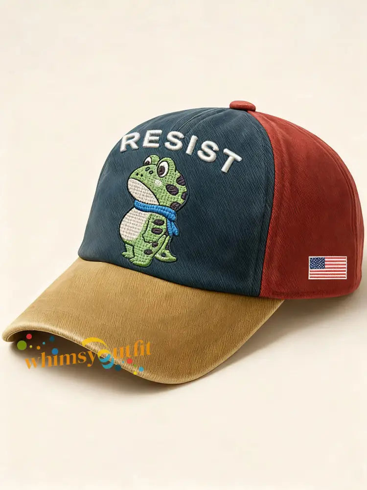 Unisex Frog Resist Print Hat As picture / ONE