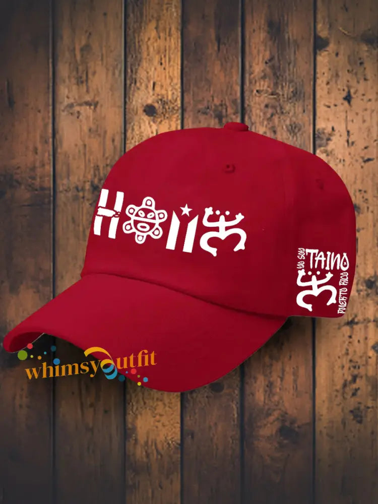 Unisex Puerto Rico Proud Art Printed Hat Red / ONE
