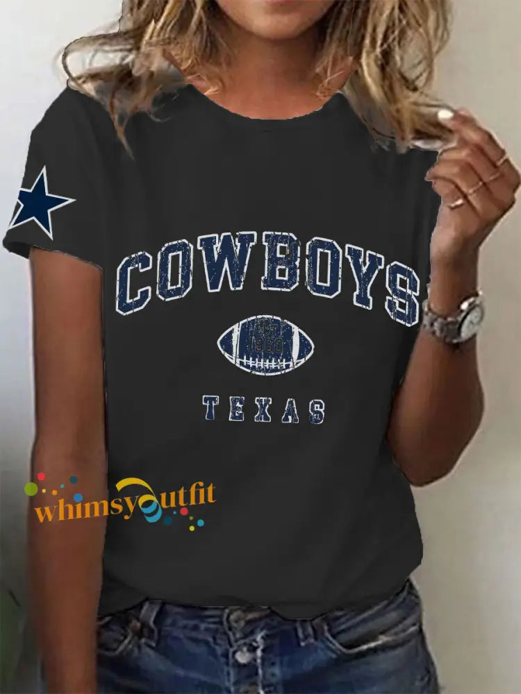 Women’s American Football T Shirt Black / S