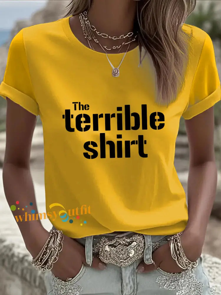 Women’s American Football T Shirt Gold / S