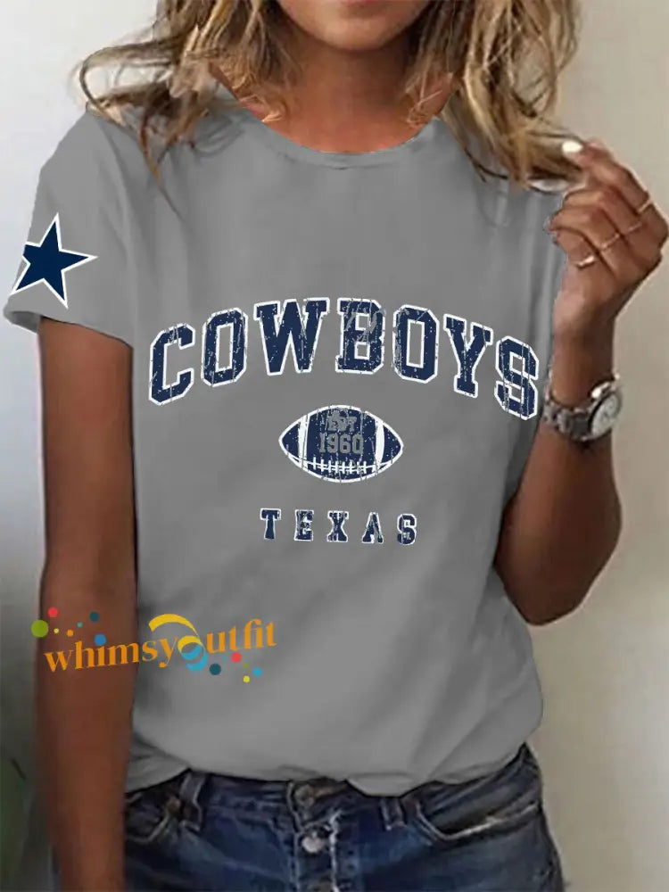Women’s American Football T Shirt Gray / S