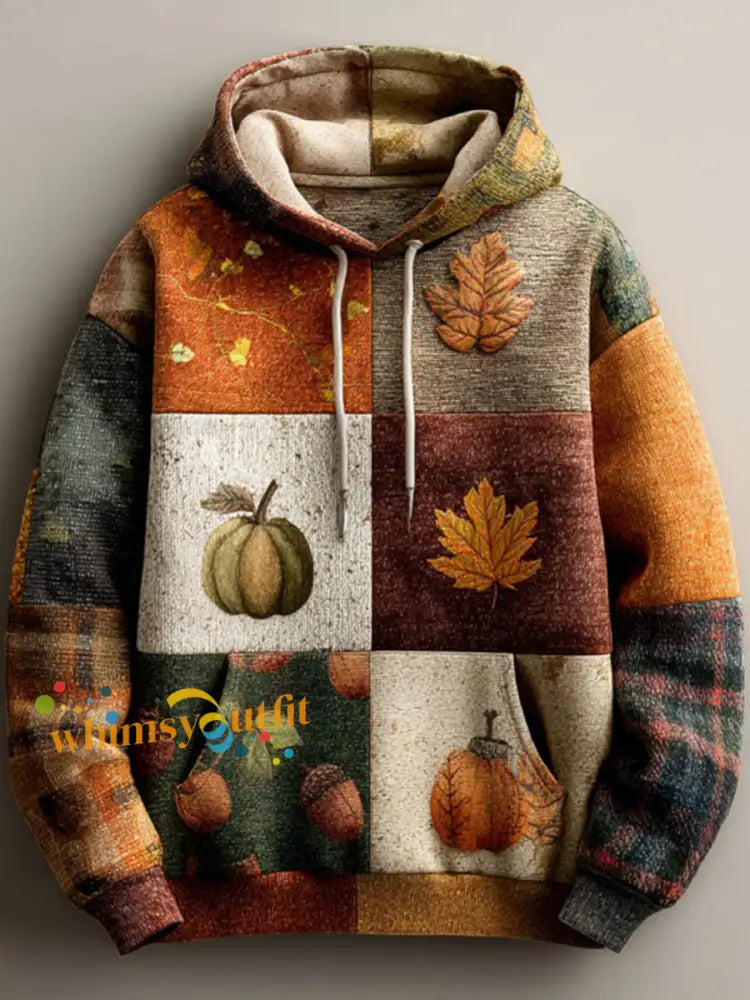 Women’s Autumn Fallen Printed Hoodie As picture / S