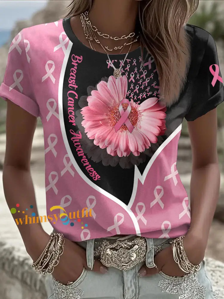 Women’s Breast Cancer T Shirts Pink / S