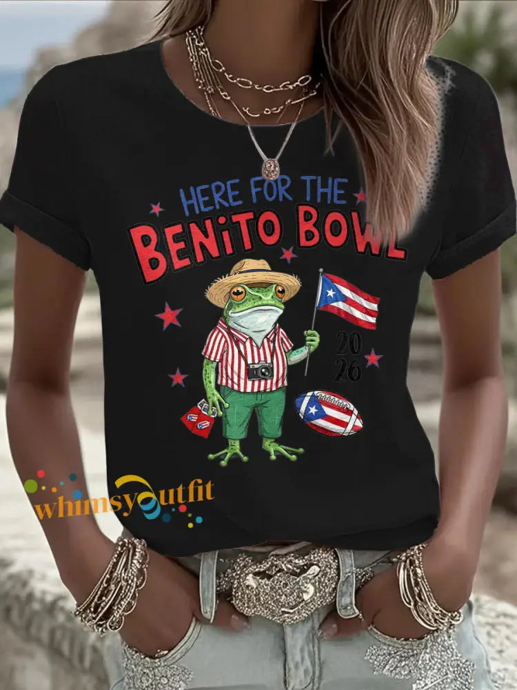 Women’s Bunny Football Music Lover Printed T-shirt Black / S