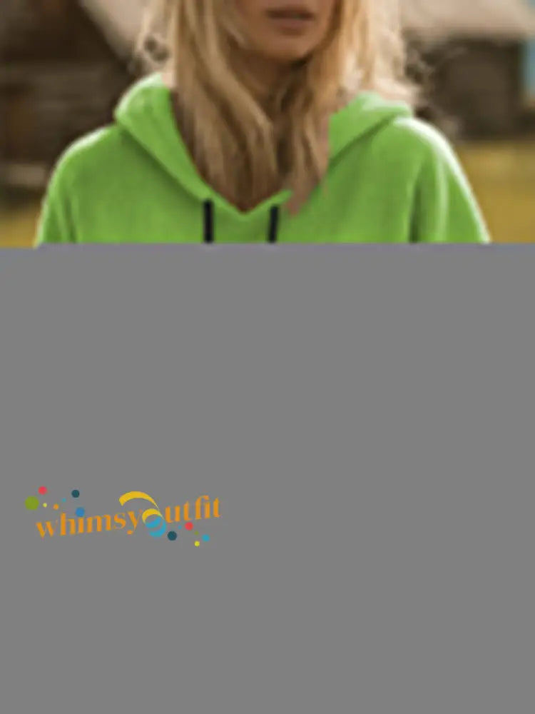 Women’s Halloween Black Cat Hoodie Green / S
