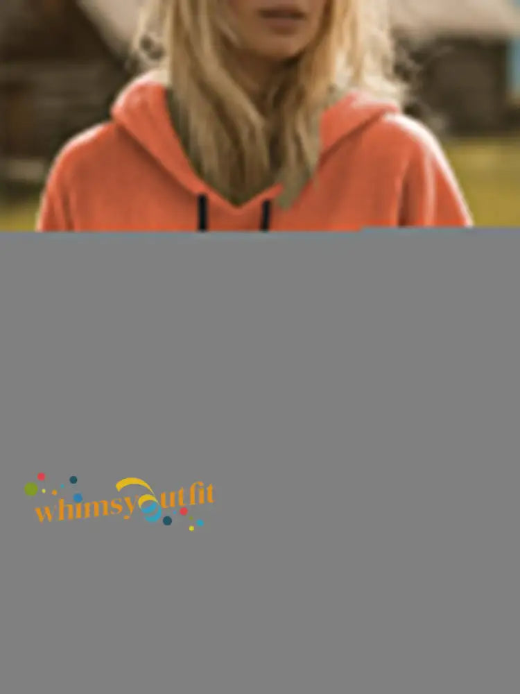 Women’s Halloween Black Cat Hoodie Orange / S