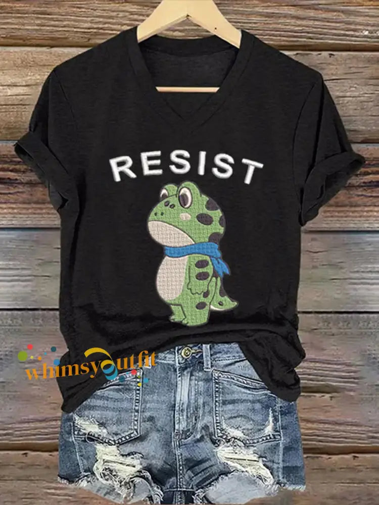 Women’s Portland Frog Resist Short Sleeve T-Shirt Black / S