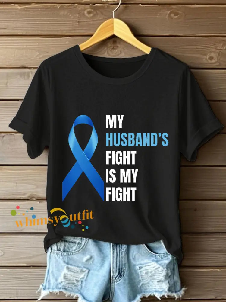 Women’s Prostate Cancer Awareness Wife T Shirt Black / S