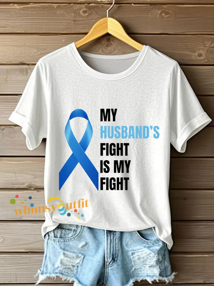 Women’s Prostate Cancer Awareness Wife T Shirt White / S