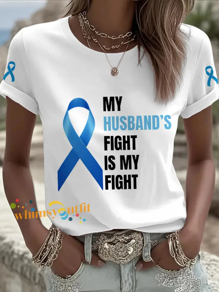 women’s prostate cancer awareness wife t shirts White / S