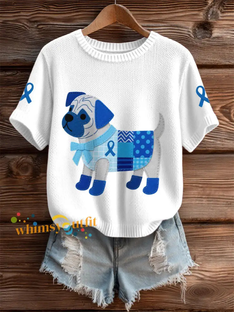 Women’s Prostate Cancer Pug Tops White / S