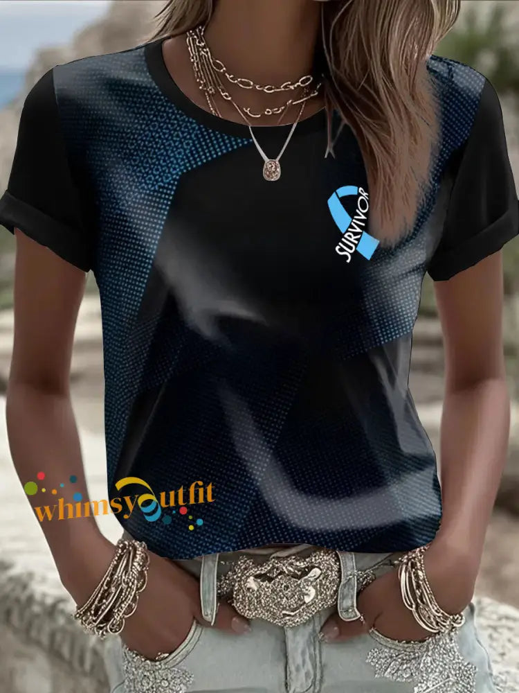 Women’s Prostate Cancer Survivor T Shirts As picture / S