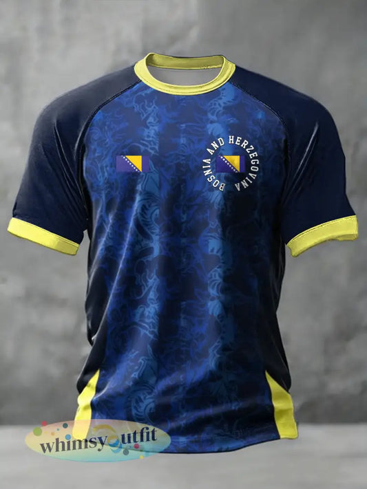 Bosnië ZMAJEVI Voetballiefhebbers heren T-shirt met korte mouwen - als foto / S