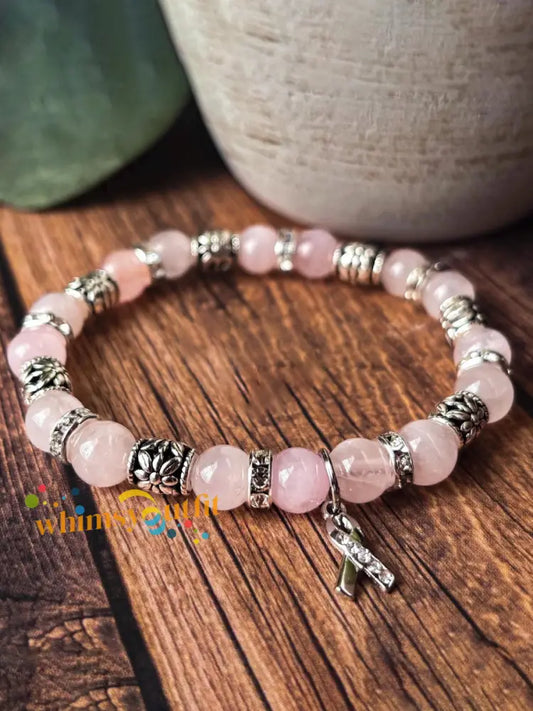 Breast Cancer Awareness Inspired Bead Bracelet As picture / ONE